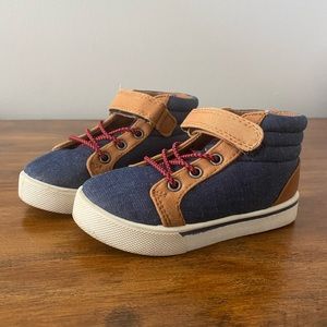 OshKosh Denim Canvas Sneakers Toddler Boy size 8